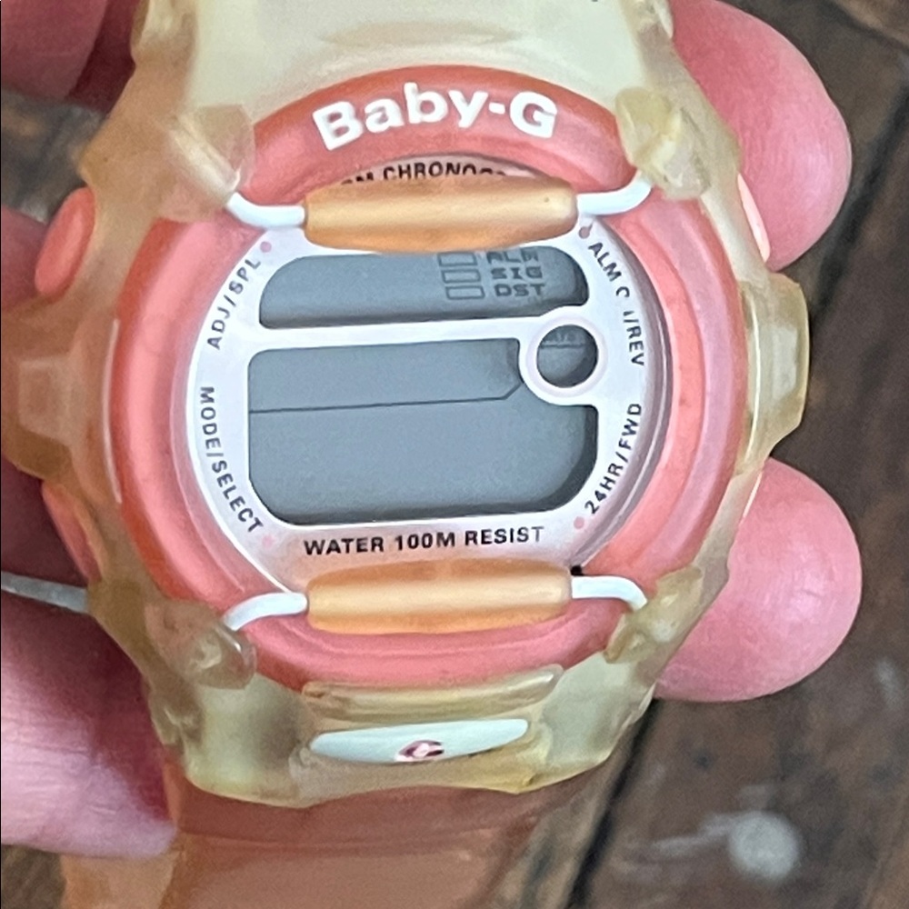 Casio Baby-G Pink and Translucent Cream Digital Sports Watch